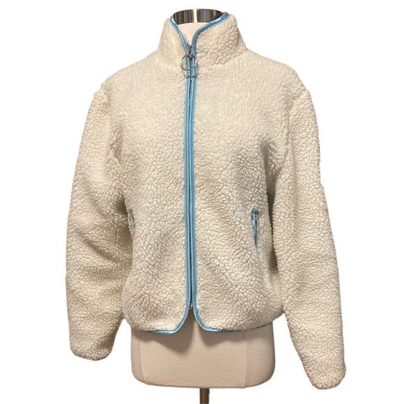 Ivory Ella - Full Zip Faux Sherpa Jacket sz Small - Picture 4 of 13